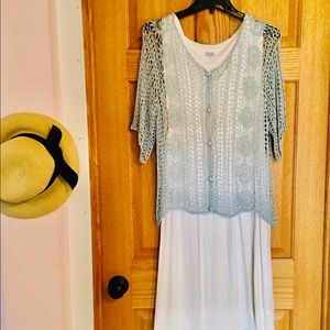 Falls Creek crocheted dress blue